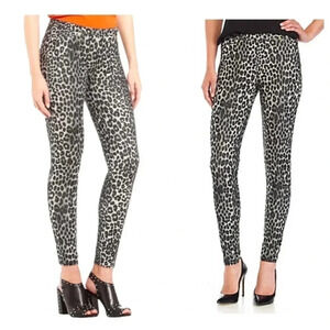 MICHAEL Michael Kors |  Leopard Animal-Print Black and White Leggings - Size 0X